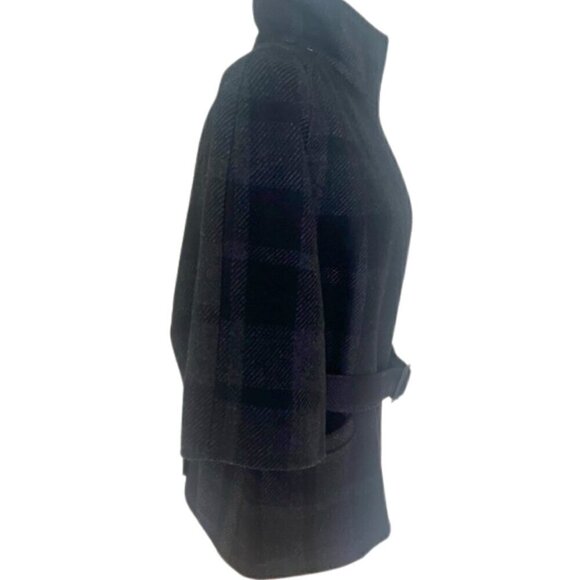 ๐ค Banana Republic | Black & Gray Plaid Wool Jacket | Size Large - Picture 6 of 8